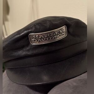 🔥 Vintage Harley-Davidson Leather Cap - XL